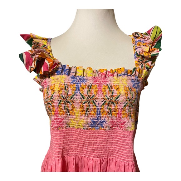 NWT Anthropologie Roopa Pemmaraju Tropical Print Ruffle Sleeve Sundress - Picture 9 of 10